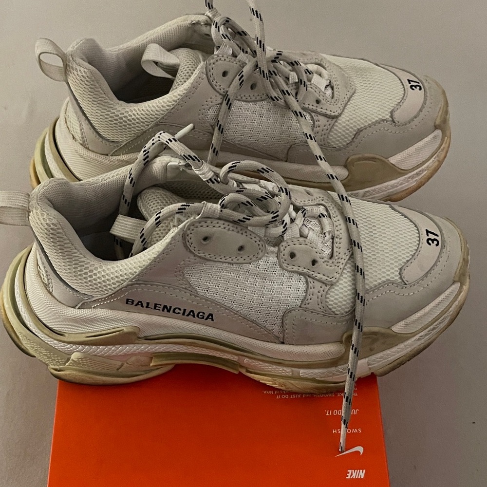 Balenciaga White and Gray Sneakers